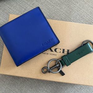 Coach Men’s Bi-fold Wallet and Keychain
